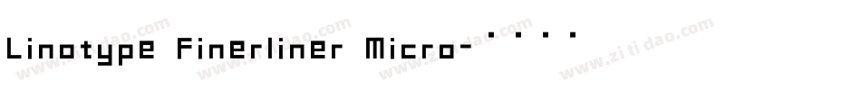 Linotype Finerliner Micro字体转换